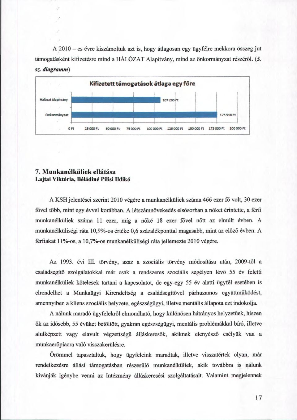 Munkanélküliek ellátása Lajtai Viktória, Béládiné Pilisi Ildikó A KSH jelentései szerint 20 l O végére a munkanélküliek száma 466 ezer fő volt, 30 ezer fővel több, mint egy évvel korábban.