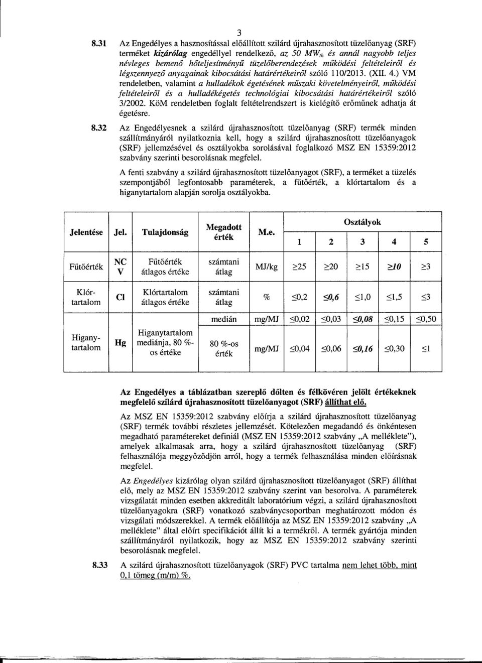 tüzeloberendezések muködési feltételeirol és légszennyezo anyagainak kibocsátási határértékeirol szóló 11012013. (XII. 4.