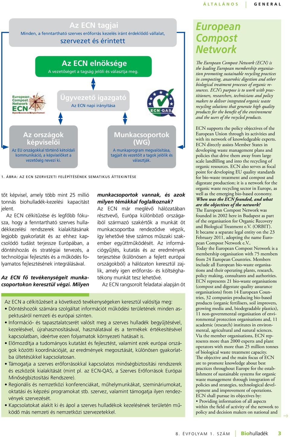 Az ECN célkitűzése és legfőbb fókusza, hogy a fenntartható szerves hulladékkezelési rendszerek kialakításának legjobb gyakorlatát és az ehhez kapcsolódó tudást terjessze Európában, a döntéshozás és