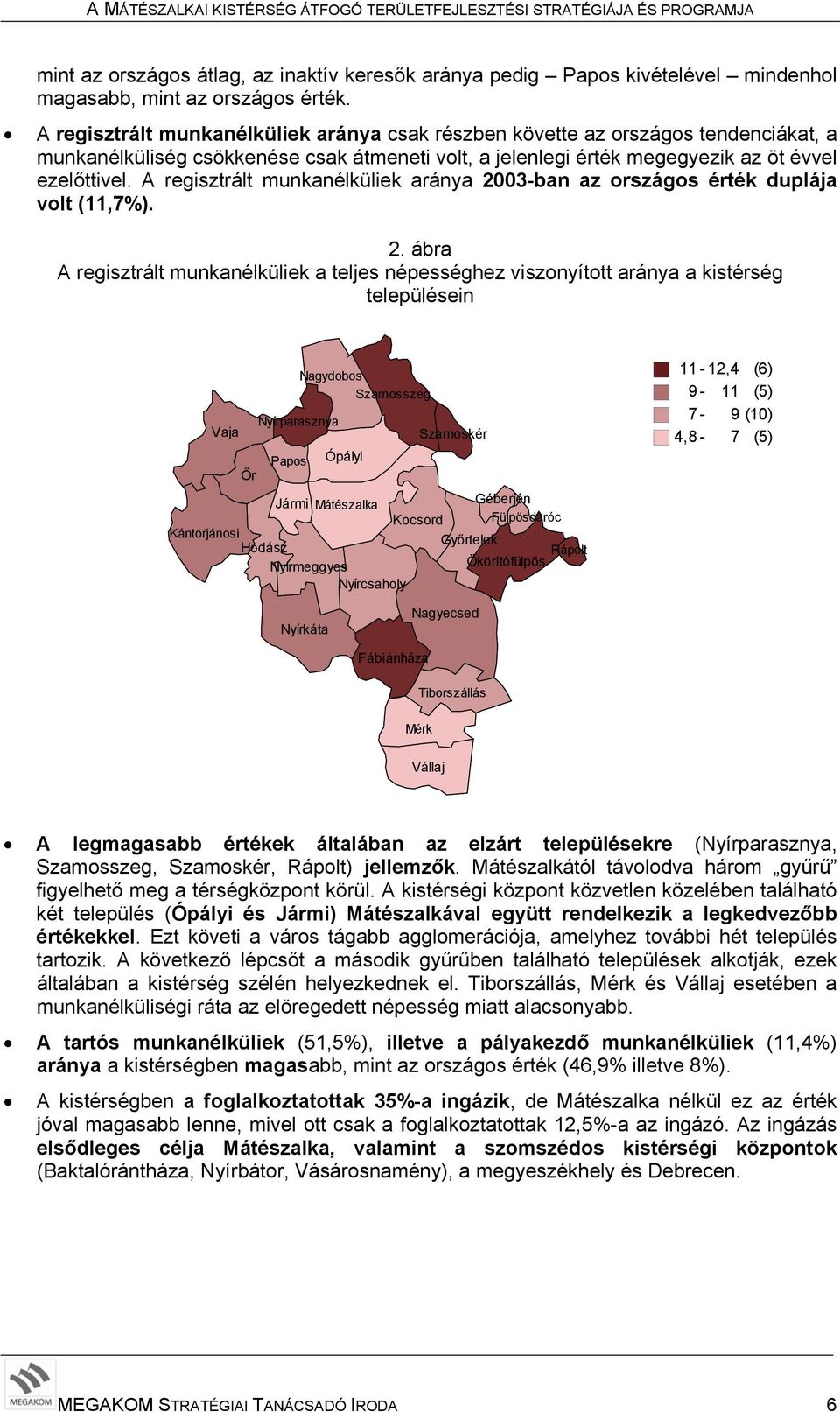 A regisztrált munkanélküliek aránya 20