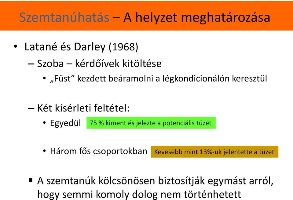 és jelezte a potenciális tüzet Három fős csoportokban Kevesebb mint 13%-uk jelentette a