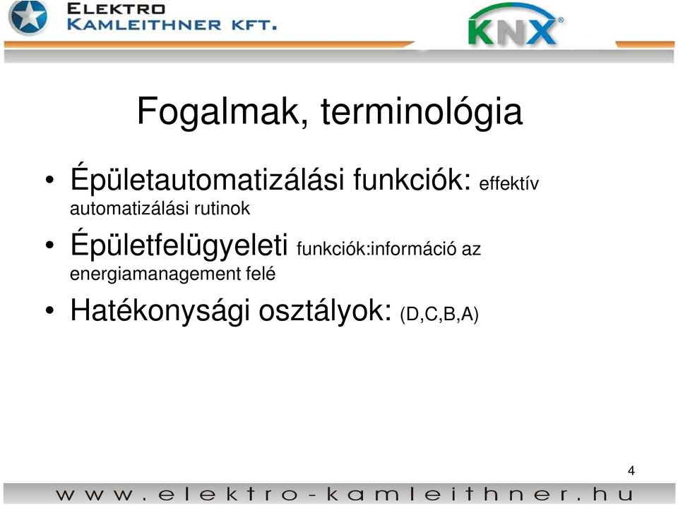 Épületfelügyeleti funkciók:információ az