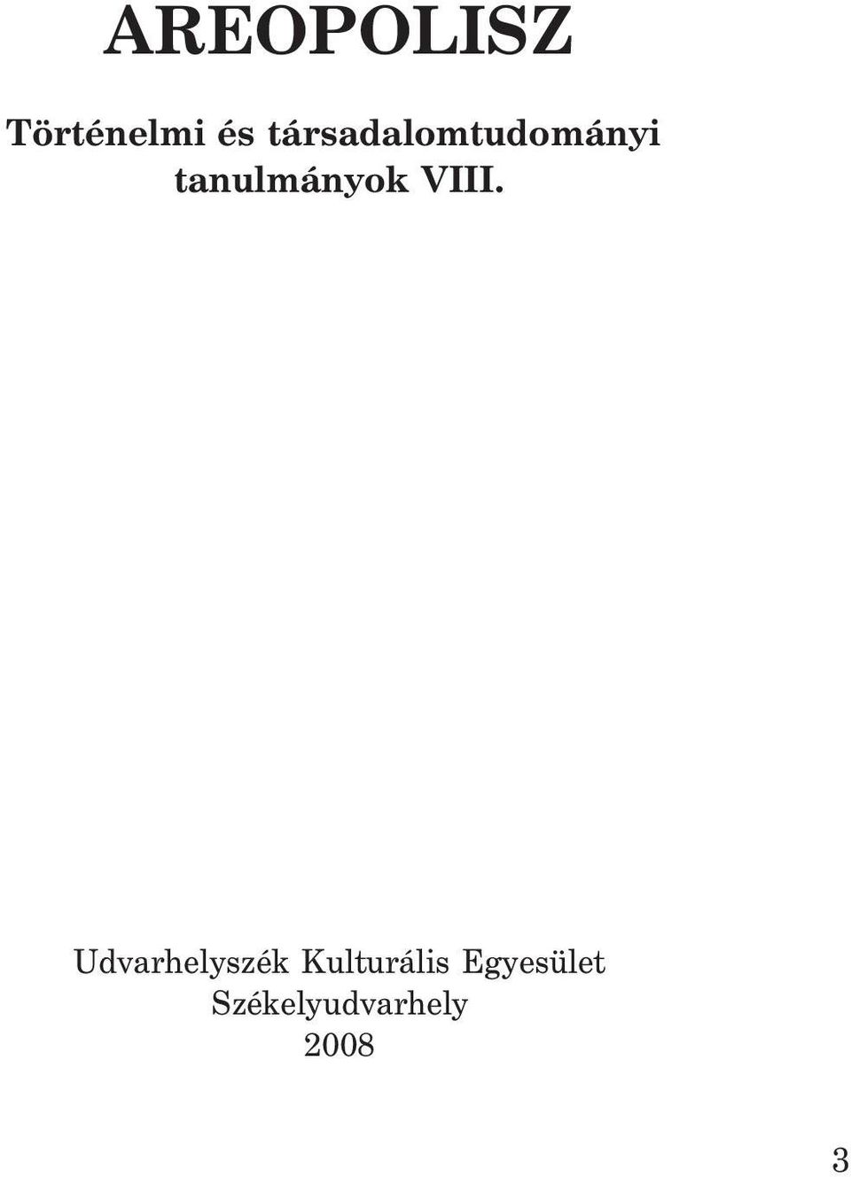 tanulmányok VIII.