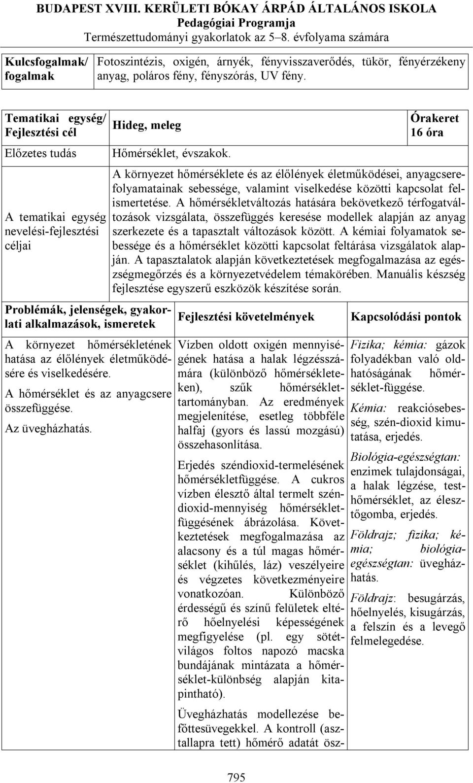 A környezet hőmérsékletének hatása az élőlények életműködésére és viselkedésére. A hőmérséklet és az anyagcsere összefüggése. Az üvegházhatás.