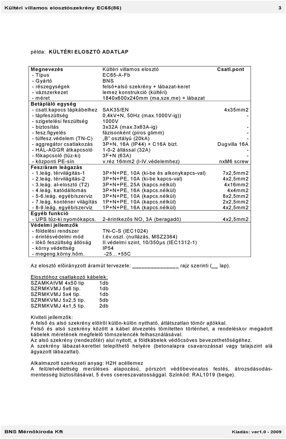 kapocs tápkábelhez SAK35/EN 4x35mm2 - tápfeszültség 0,4kV+N, 50Hz (max.1000v-ig)) - - szigetelési feszültség 1000V - biztosítás 3x32A (max.3x63a-ig) - - fesz.