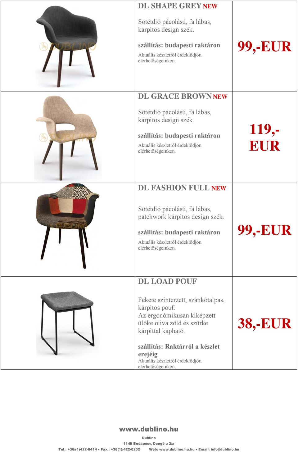 szállítás: budapesti raktáron 119,- EUR DL FASHION FULL NEW Sötétdió pácolású, fa lábas, patchwork kárpitos design szék.