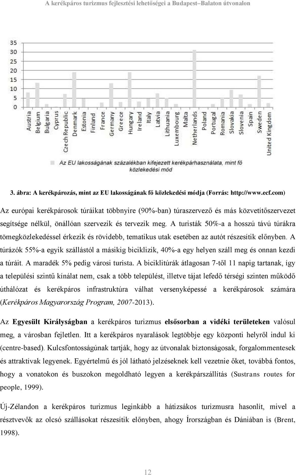 A turisták 50%-a a hosszú távú túrákra tömegközlekedéssel érkezik és rövidebb, tematikus utak esetében az autót részesítik előnyben.