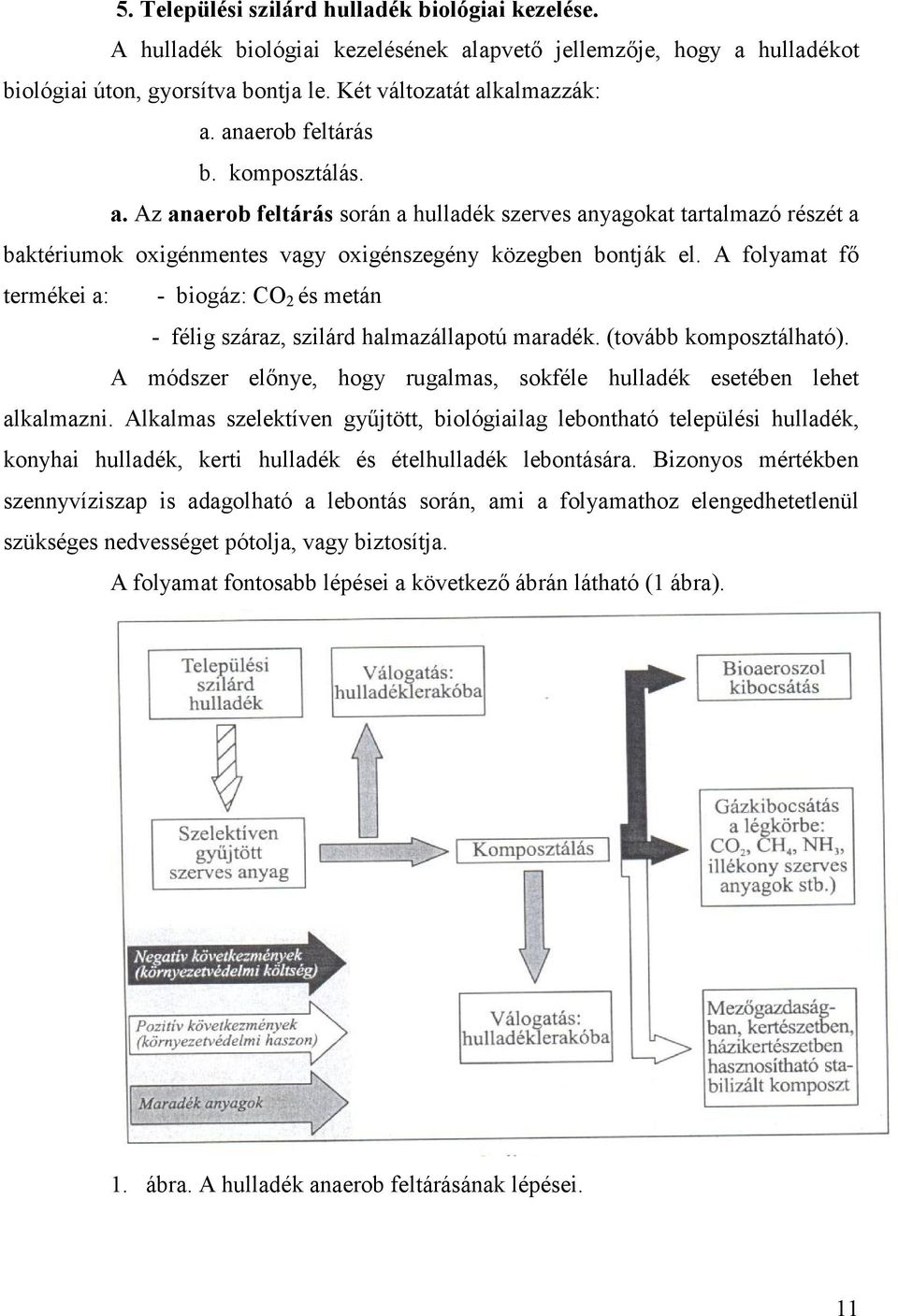 A folyamat fı termékei a: - biogáz: CO 2 és metán - félig száraz, szilárd halmazállapotú maradék. (tovább komposztálható). A módszer elınye, hogy rugalmas, sokféle hulladék esetében lehet alkalmazni.