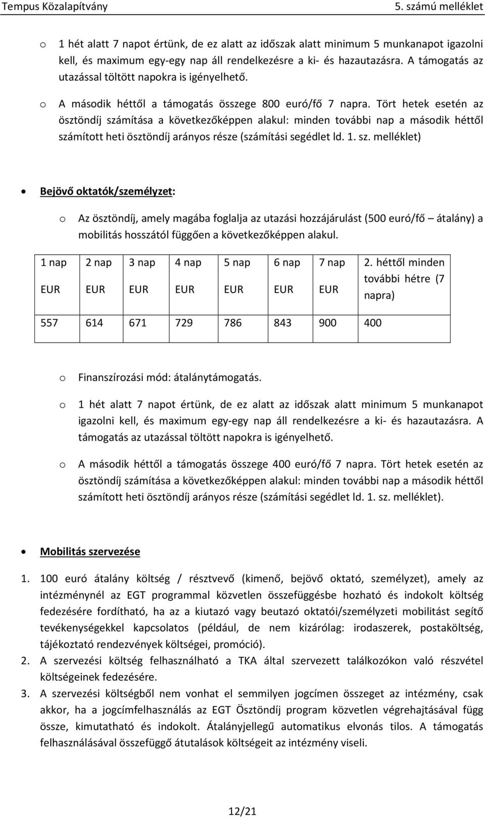 Tört hetek esetén az ösztöndíj szá