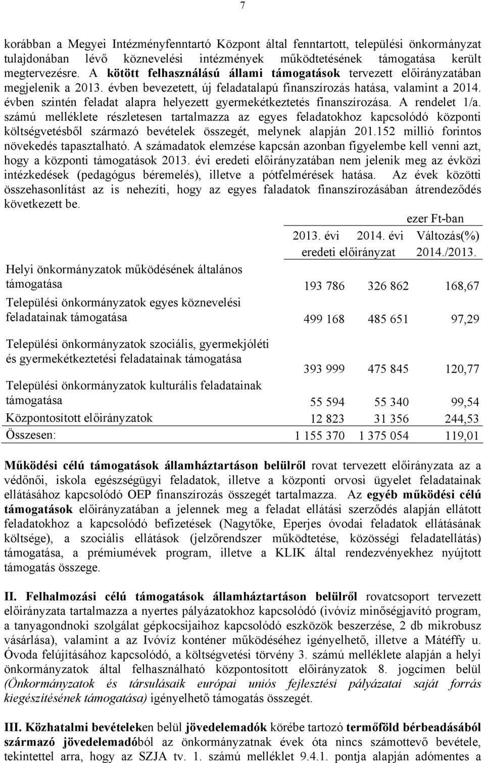 évben szintén feladat alapra helyezett gyermekétkeztetés finanszírozása. A rendelet 1/a.