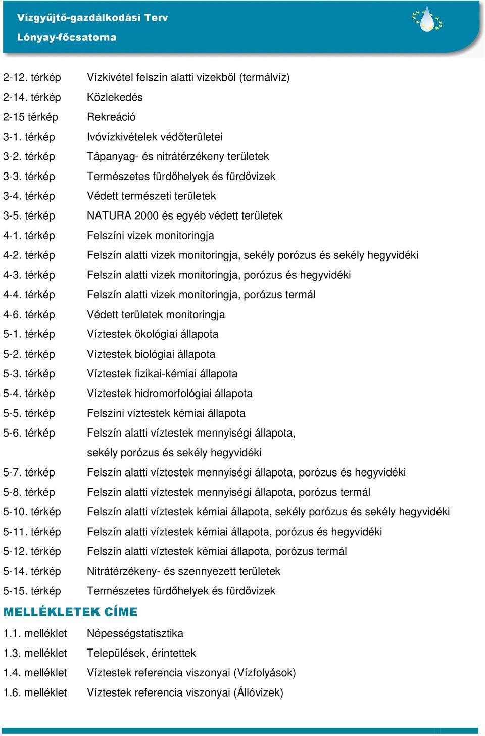 térkép Felszíni vizek monitoringja 4-2. térkép Felszín alatti vizek monitoringja, sekély porózus és sekély hegyvidéki 4-3. térkép Felszín alatti vizek monitoringja, porózus és hegyvidéki 4-4.