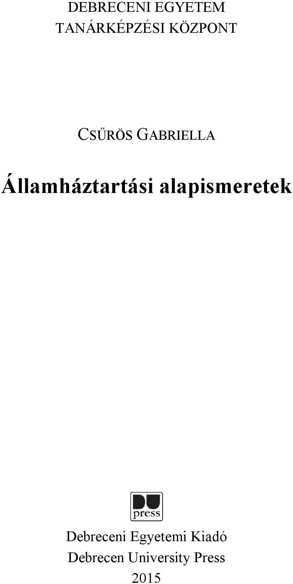 Államháztartási alapismeretek