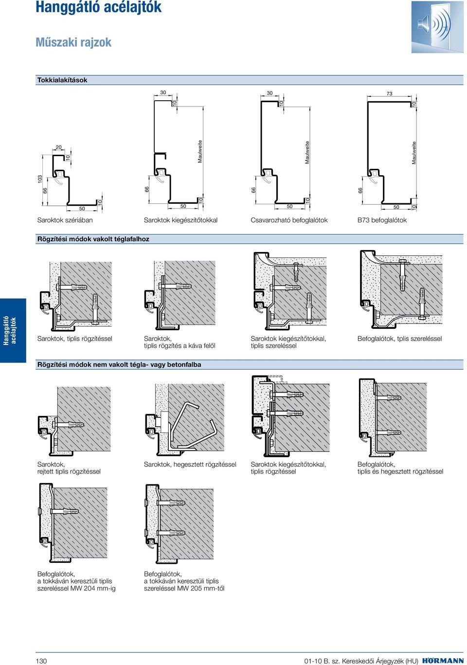 Rögzítési módok nem vakolt tégla- vagy betonfalba Saroktok, rejtett tiplis rögzítéssel Saroktok, hegesztett rögzítéssel Saroktok kiegészítőtokkal, tiplis rögzítéssel Befoglalótok, tiplis és