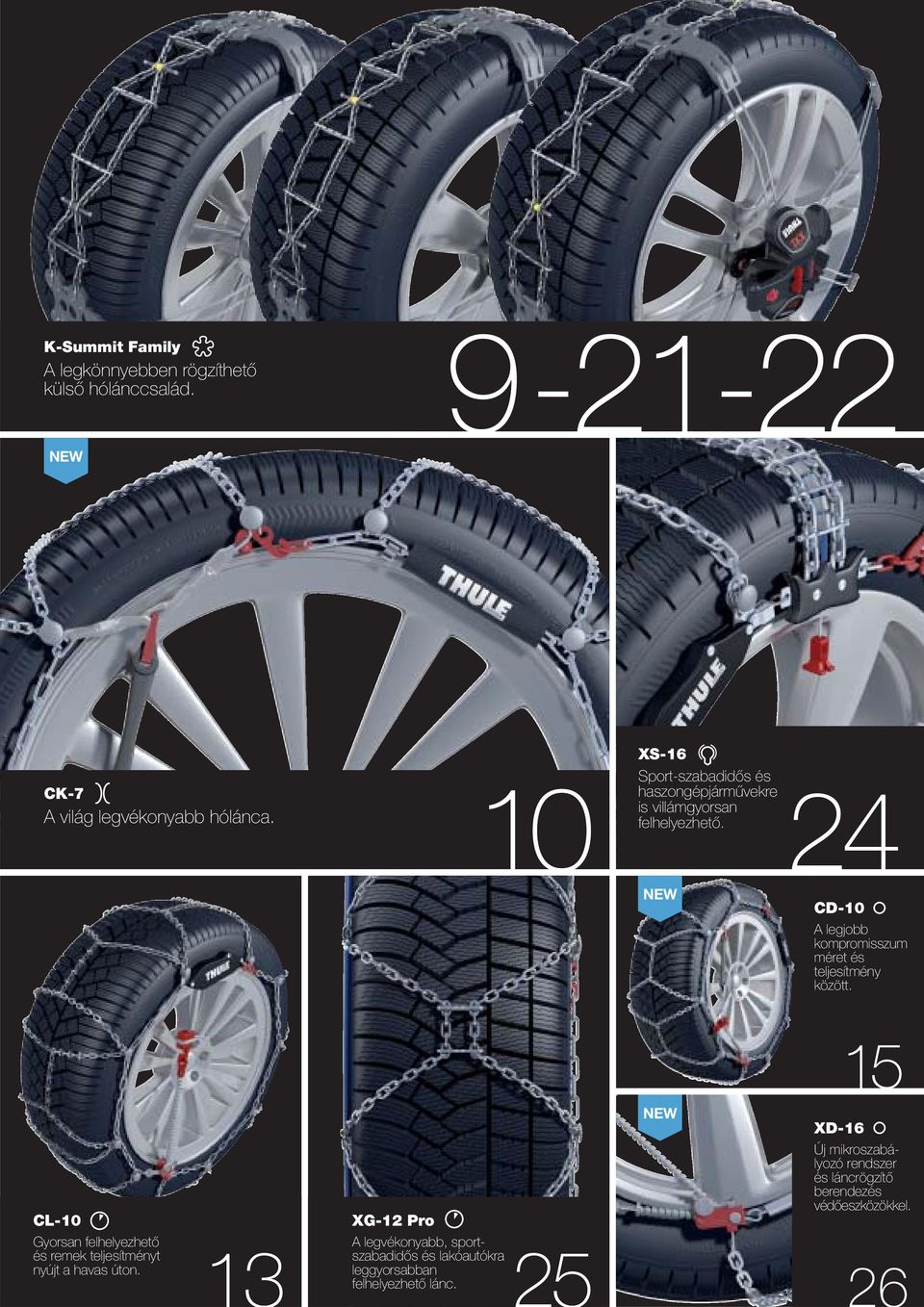 EXCLUSIVE - A leginnovatívabb és legkönnyebben felhelyezhető hólánc - Elegáns és modern kialakítás Személyautók K-Summit... 9 CK-7... 10 CS-9... 12 CS-10... 12 CL-10... 13 CG-9... 14 CG-10... 14 CD-9.