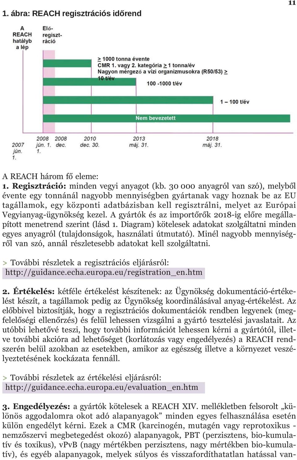 Vegyianyag-ügynökség kezel. A gyártók és az importõrõk 2018-ig elõre megállapított menetrend szerint (lásd 1.