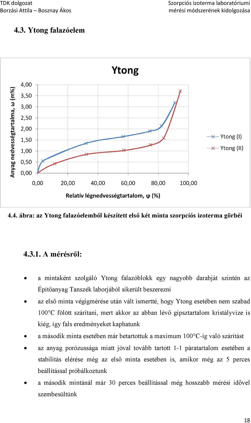 esetében nem szabad 100 C fölött szárítani, mert akkor az abban lévő gipsztartalom kristályvize is kiég, így fals eredményeket kaphatunk a második minta esetében már betartottuk a maximum 100