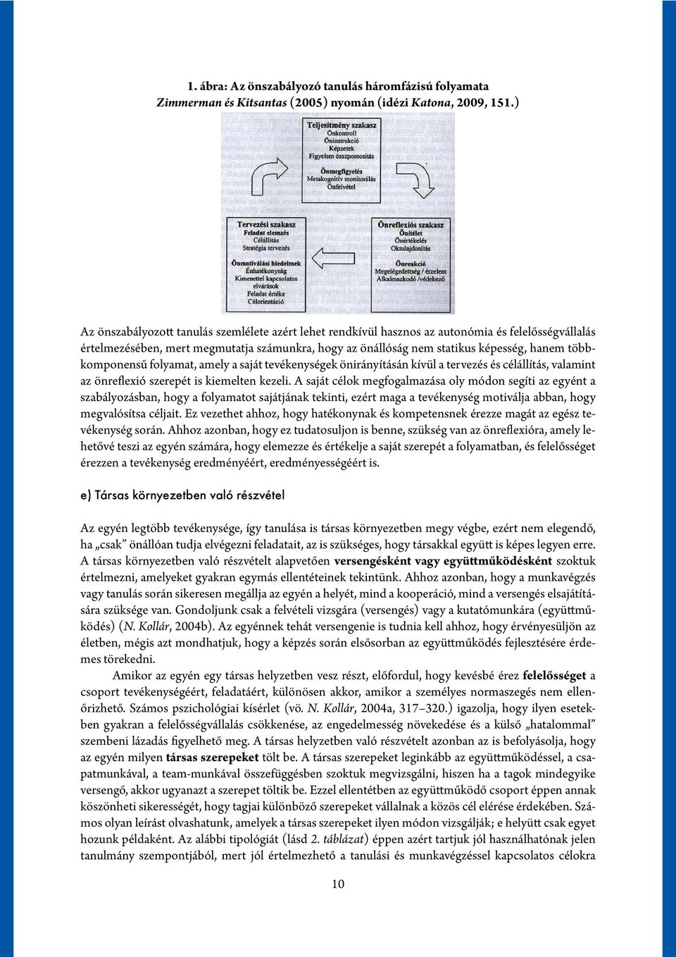 többkomponensű folyamat, amely a saját tevékenységek önirányításán kívül a tervezés és célállítás, valamint az önreflexió szerepét is kiemelten kezeli.