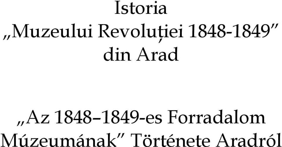 Arad Az 1848 1849-es