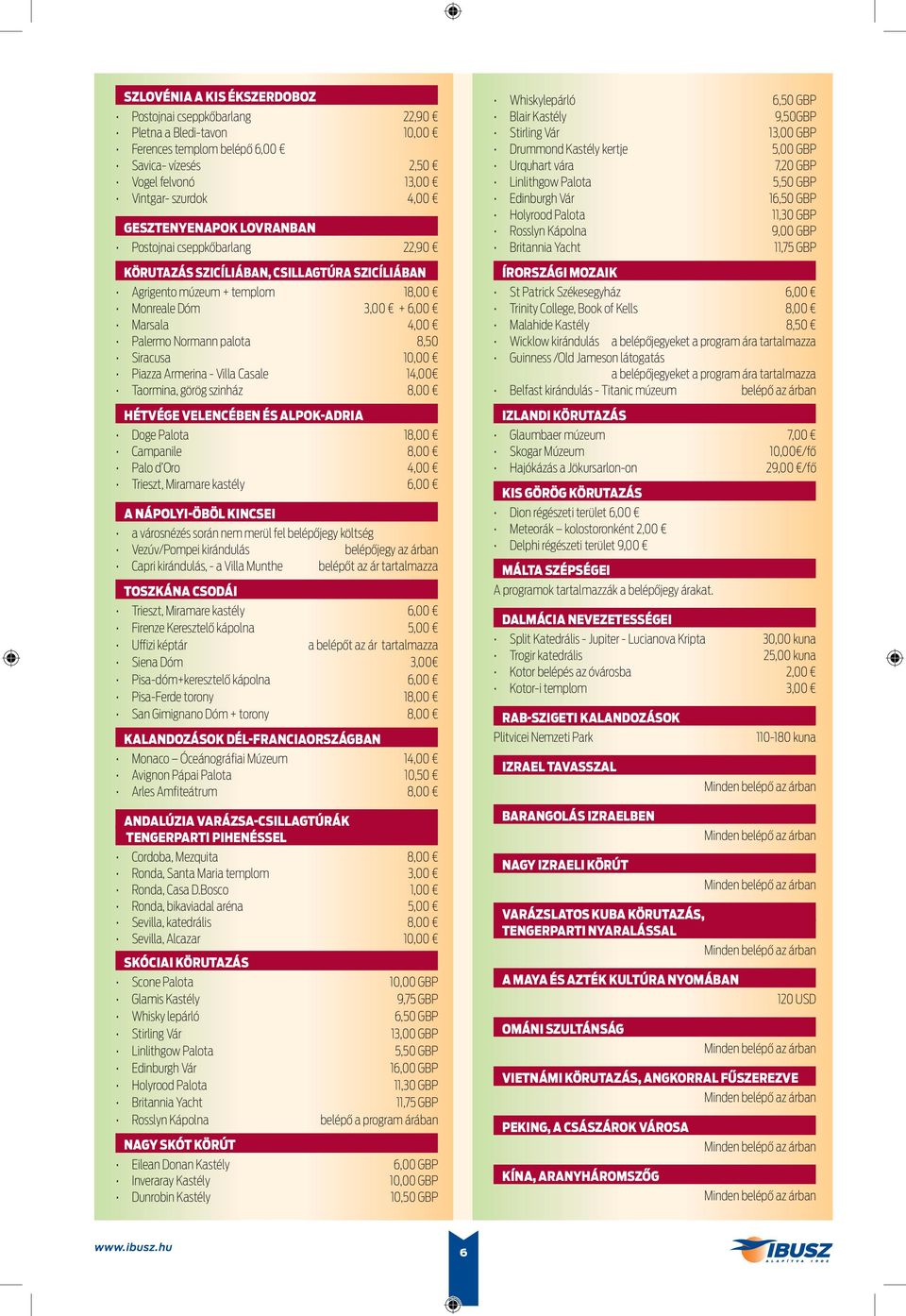 10,00 Piazza Armerina - Villa Casale 14,00 Taormina, görög szinház 8,00 HÉTVÉGE VELENCÉBEN ÉS ALPOK-ADRIA Doge Palota 18,00 Campanile 8,00 Palo d Oro 4,00 Trieszt, Miramare kastély 6,00 A