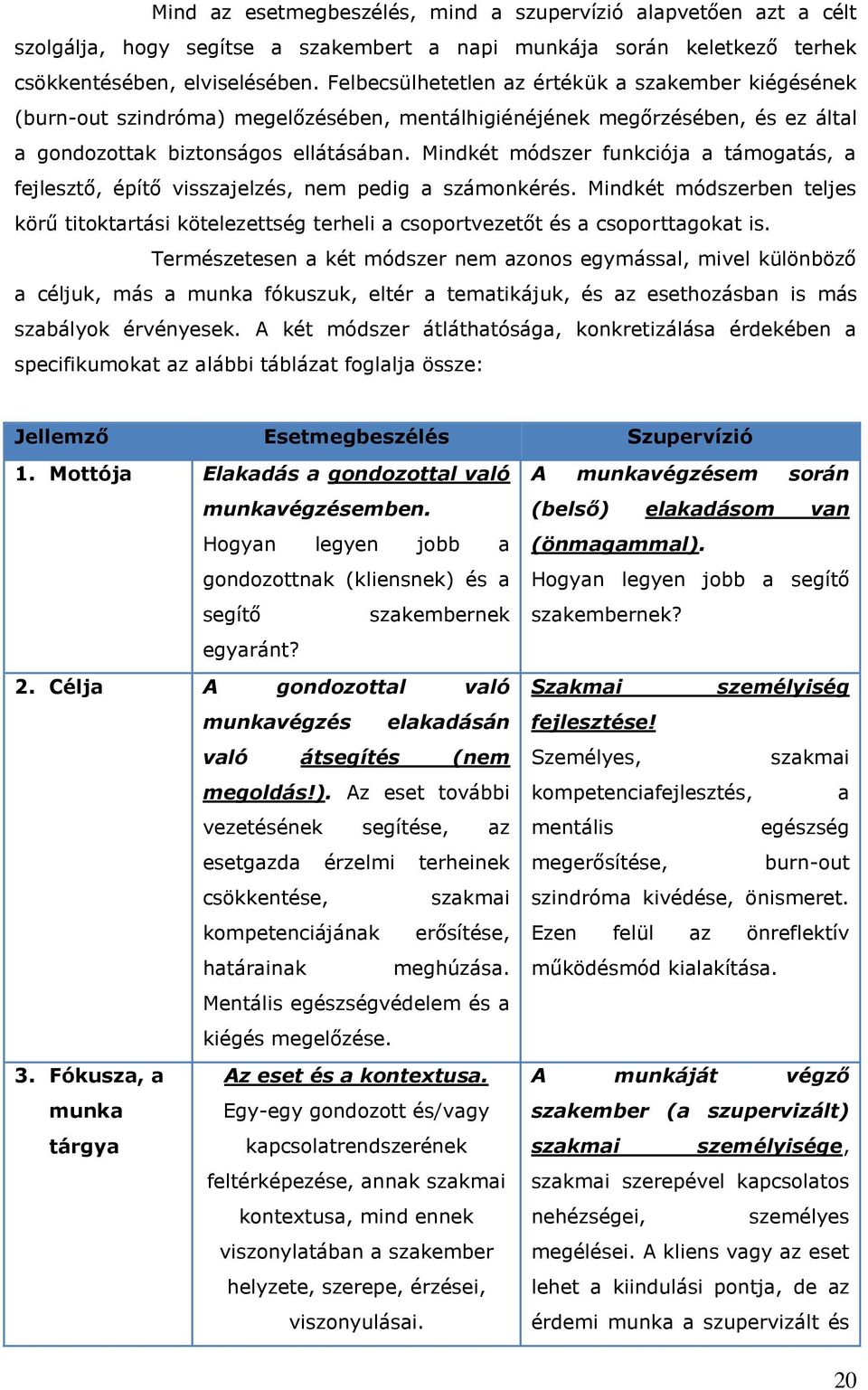 Mindkét módszer funkciója a támogatás, a fejlesztő, építő visszajelzés, nem pedig a számonkérés.