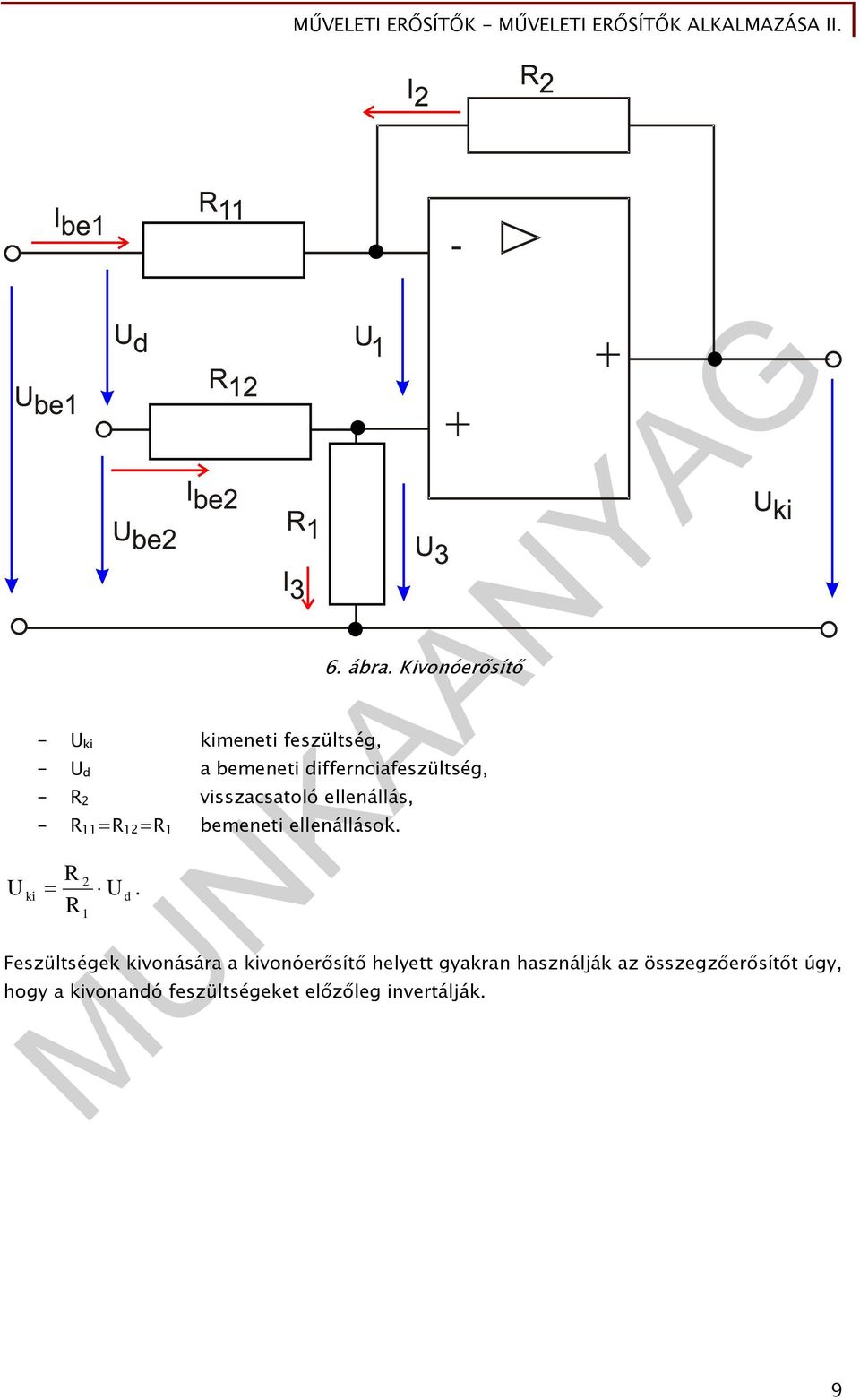 bemeneti ellenállások. ki d.