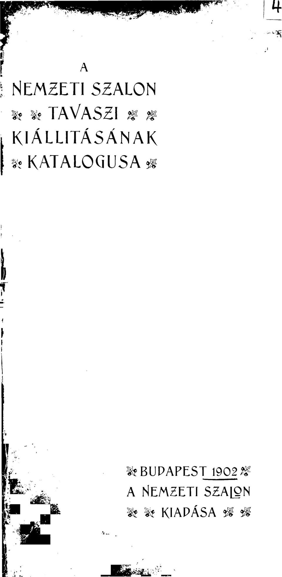 * KATALÓGUSA * BUPAPEST 1902