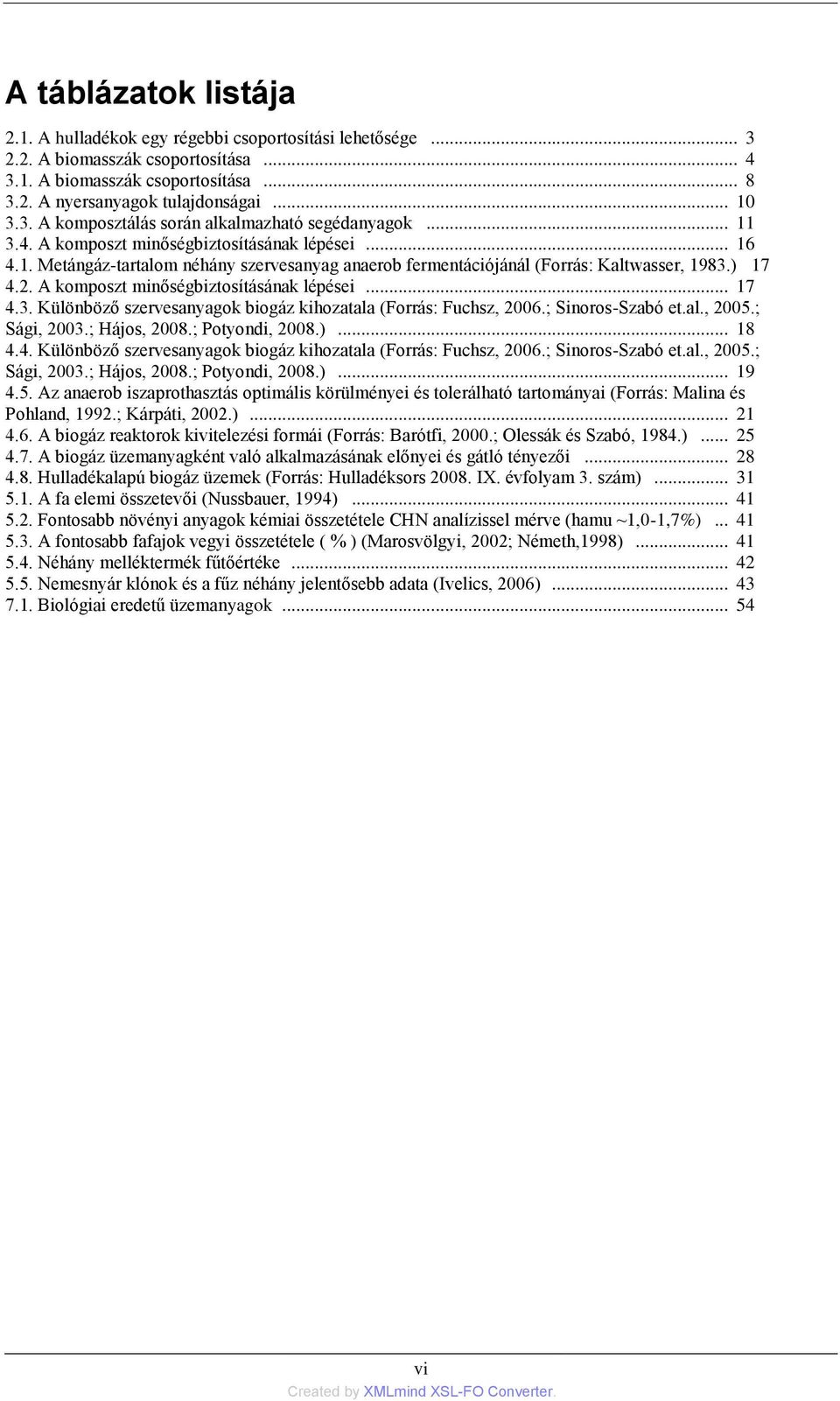 ) 17 4.2. A komposzt minőségbiztosításának lépései... 17 4.3. Különböző szervesanyagok biogáz kihozatala (Forrás: Fuchsz, 2006.; Sinoros-Szabó et.al., 2005.; Sági, 2003.; Hájos, 2008.; Potyondi, 2008.