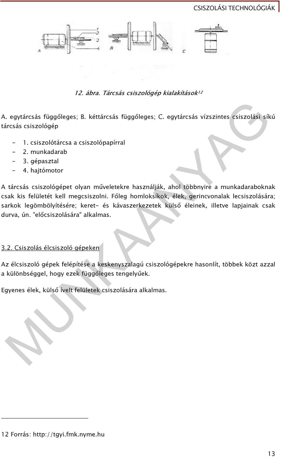 hajtómotor A tárcsás csiszológépet olyan műveletekre használják, ahol többnyire a munkadaraboknak csak kis felületét kell megcsiszolni.