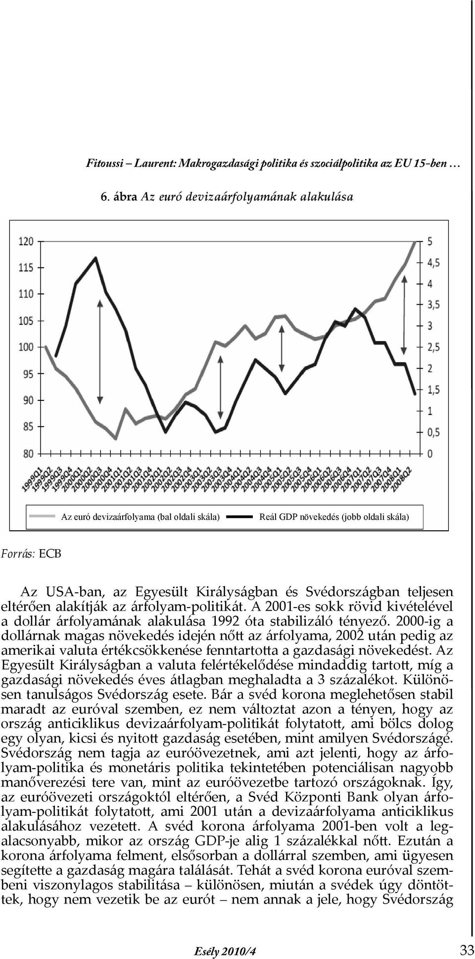 eltérően alakítják az árfolyam-politikát. A 2001-es sokk rövid kivételével a dollár árfolyamának alakulása 1992 óta stabilizáló tényező.