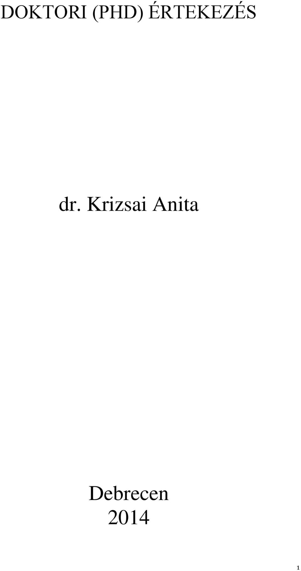 Krizsai Anita