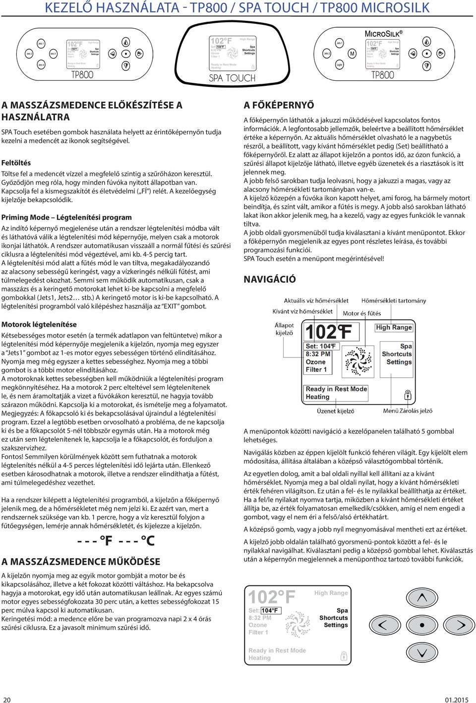 Kapcsolja fel a kismegszakítót és életvédelmi ( FÍ ) relét. A kezelőegység kijelzője bekapcsolódik.