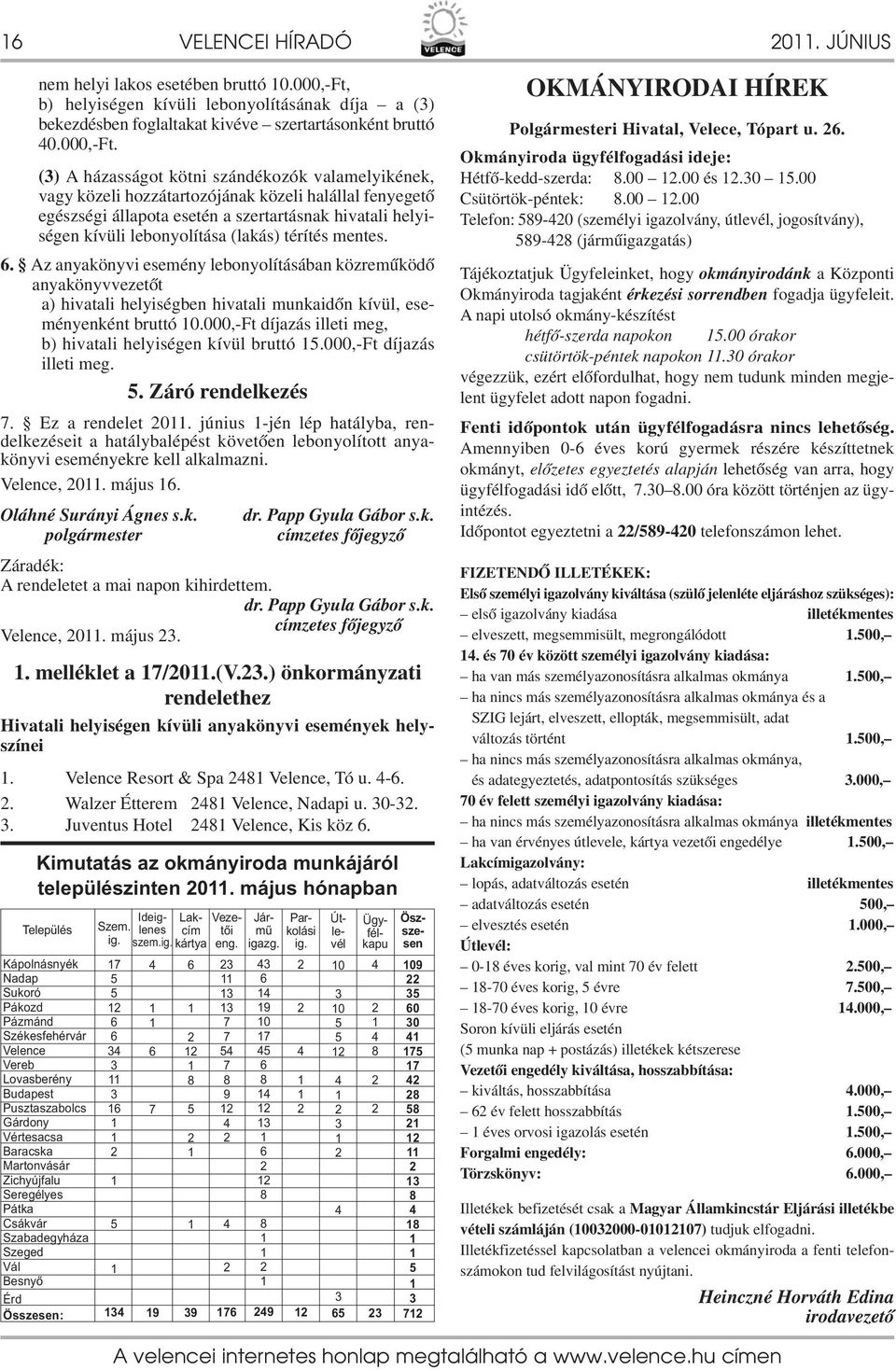 (3) A házasságot kötni szándékozók valamelyikének, vagy közeli hozzátartozójának közeli halállal fenyegető egészségi állapota esetén a szertartásnak hivatali helyiségen kívüli lebonyolítása (lakás)