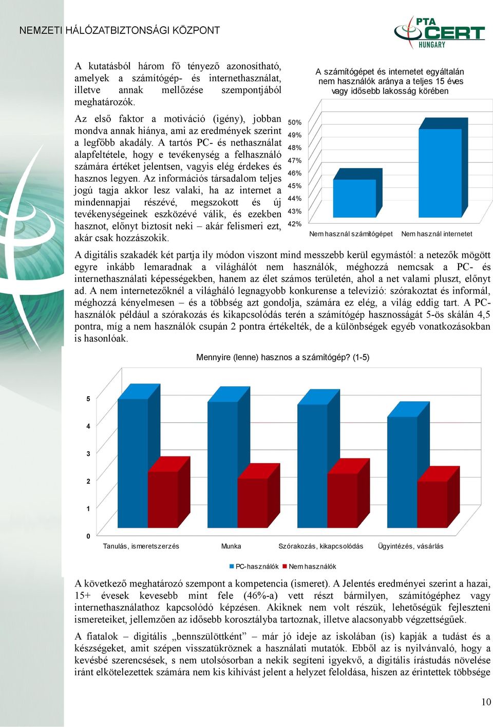 A tartós PC- és nethasználat alapfeltétele, hogy e tevékenység a felhasználó számára értéket jelentsen, vagyis elég érdekes és hasznos legyen.