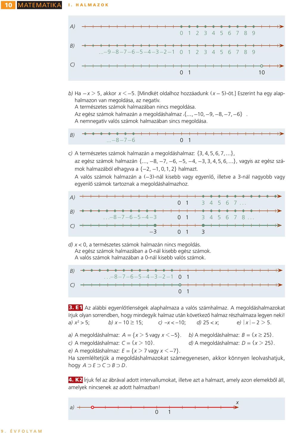 megldáshalmaz: " 4567f,,,,,,, az egész számk halmazán " f, -8,-7,-6,-5,-4,-,, 4, 5, 6, f,, vagyis az egész számk halmazából elhagyva a "-,-, 0,,, halmazt A valós számk halmazán a ]-g-nál kisebb vagy