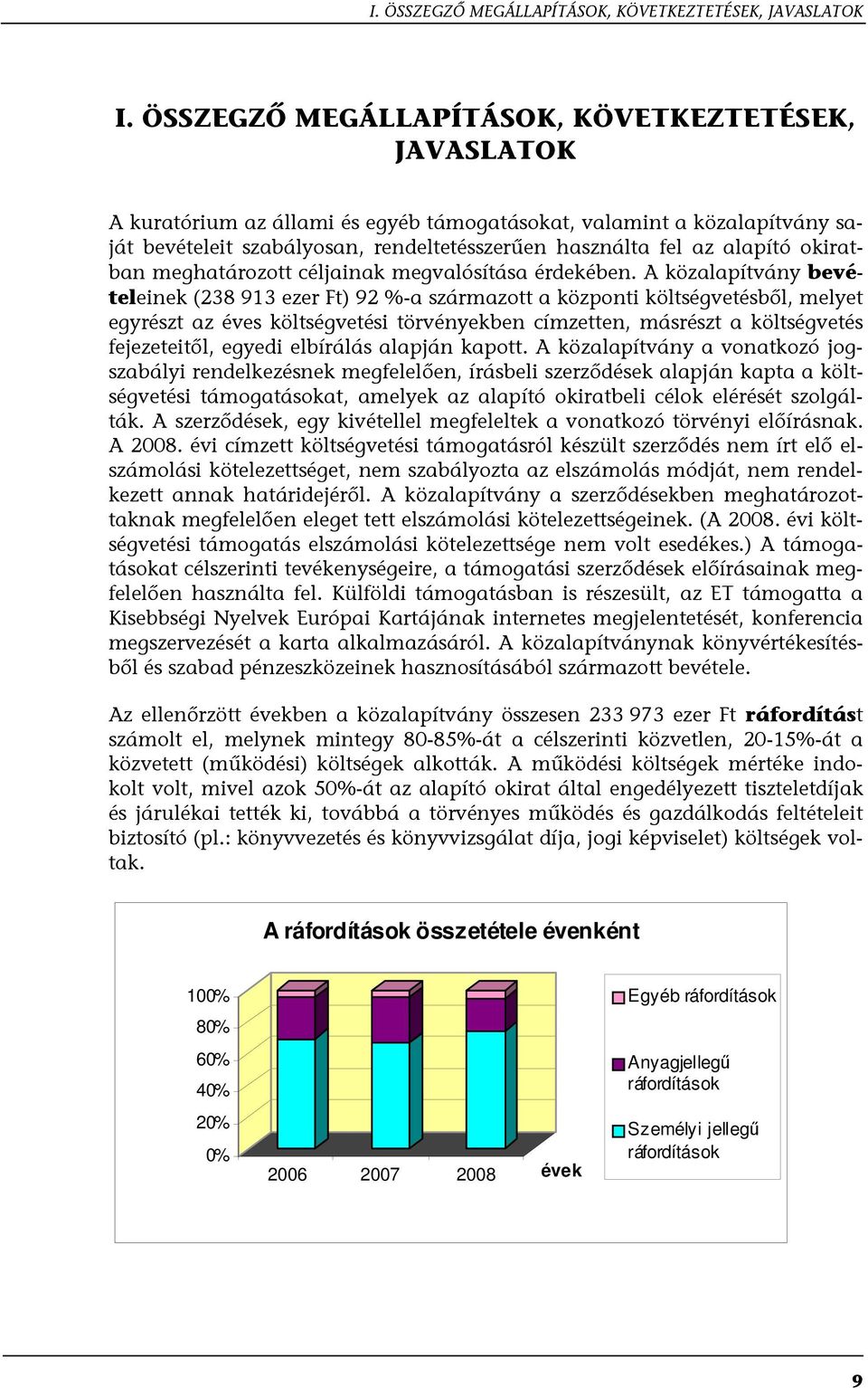 okiratban meghatározott céljainak megvalósítása érdekében.