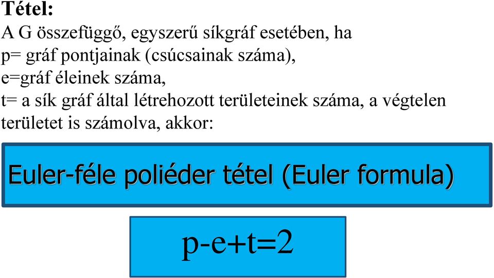 gráf által létrehozott területeinek száma, a végtelen területet