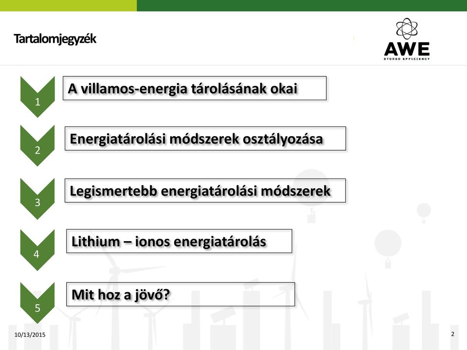 osztályozása 3 4 5 Legismertebb energiatárolási