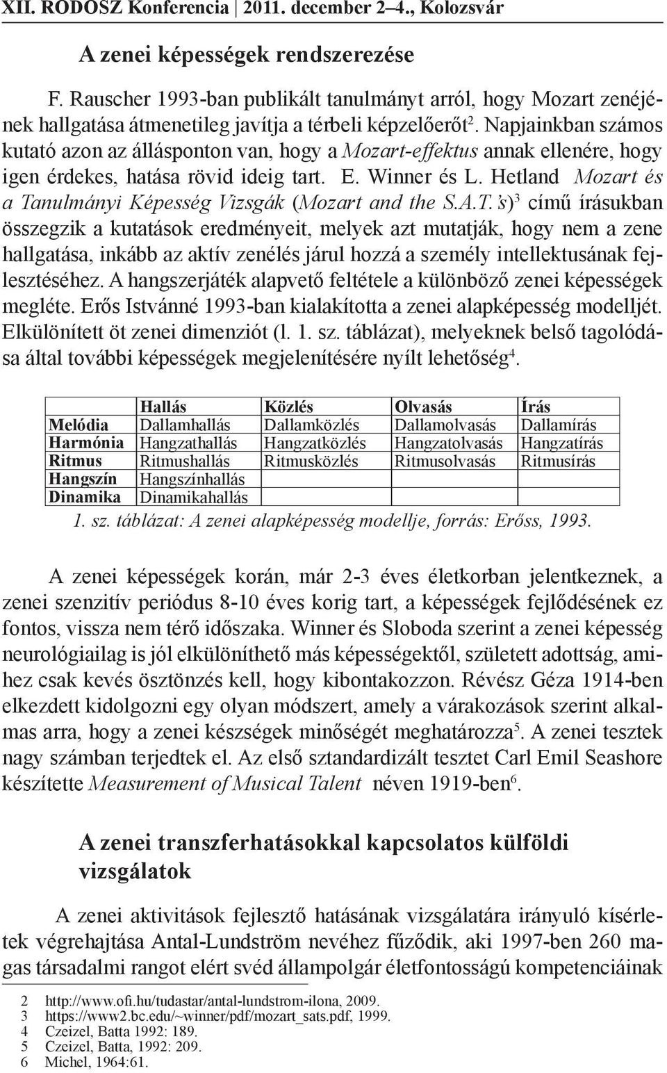 Napjainkban számos kutató azon az állásponton van, hogy a Mozart-effektus annak ellenére, hogy igen érdekes, hatása rövid ideig tart. E. Winner és L.