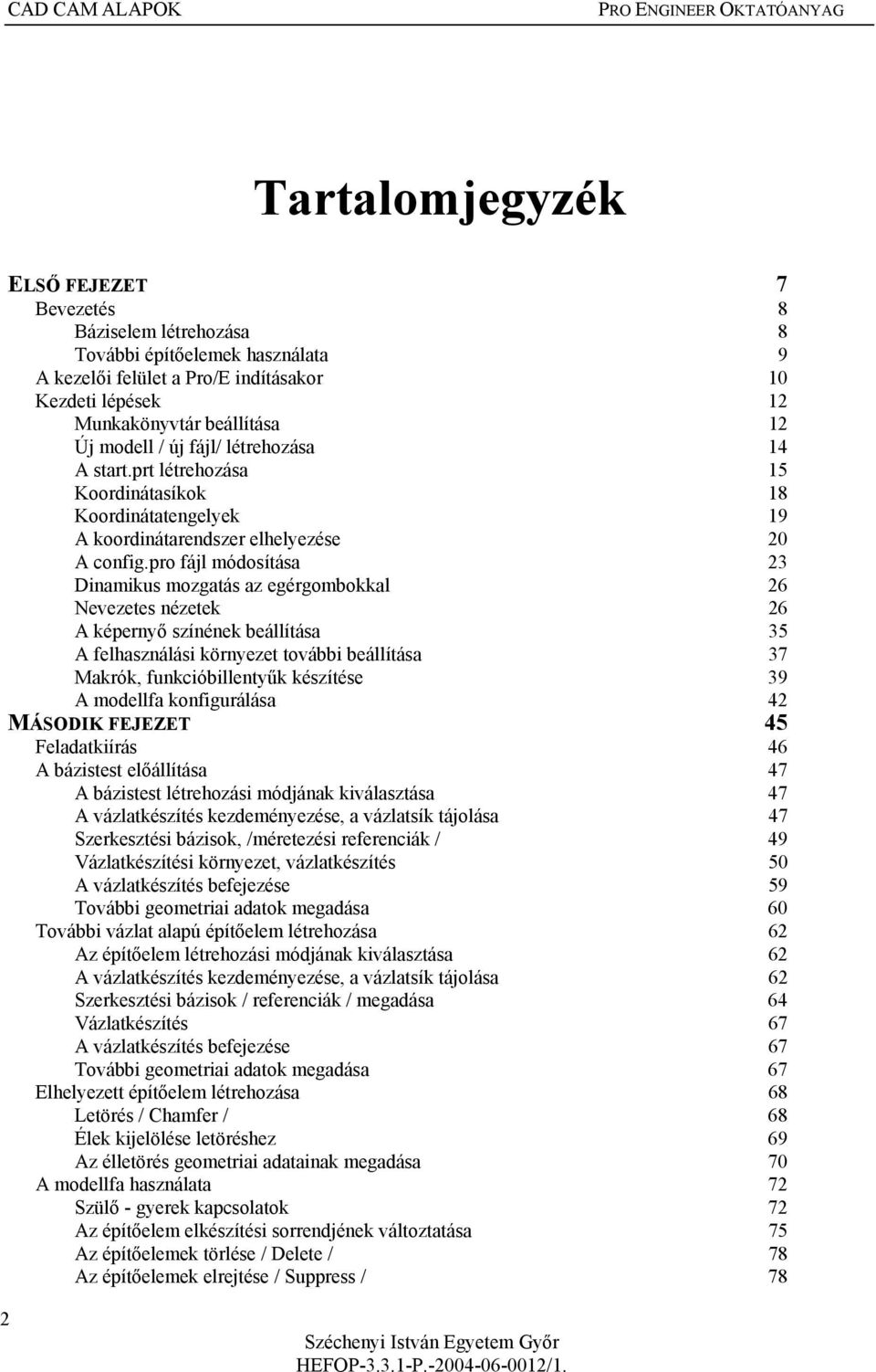 pro fájl módosítása 23 Dinamikus mozgatás az egérgombokkal 26 Nevezetes nézetek 26 A képernyő színének beállítása 35 A felhasználási környezet további beállítása 37 Makrók, funkcióbillentyűk