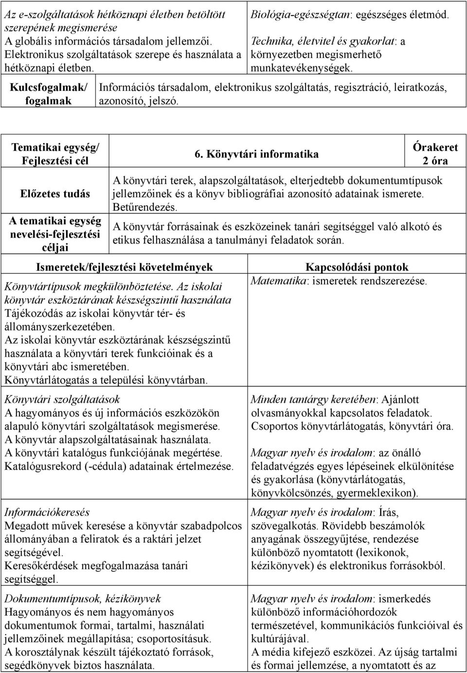 Információs társadalom, elektronikus szolgáltatás, regisztráció, leiratkozás, azonosító, jelszó. 6.