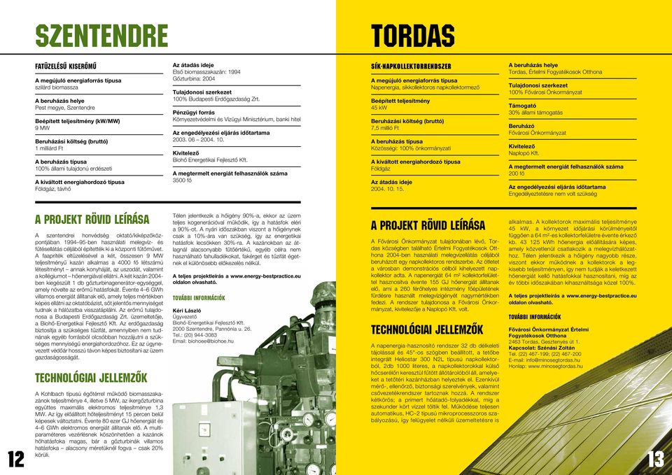 3500 fő sík-napkollektorrendszer Napenergia, síkkollektoros napkollektormező Beépített teljesítmény 45 kw 7,5 millió Ft Közösségi: 100% önkormányzati Földgáz 2004. 10. 15.
