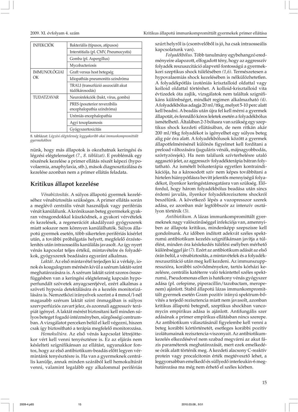 Kritikus állapot kezelése Bakteriális (típusos, atípusos) Interstitialis (pl. CMV, Pneumocystis) Gomba (pl.