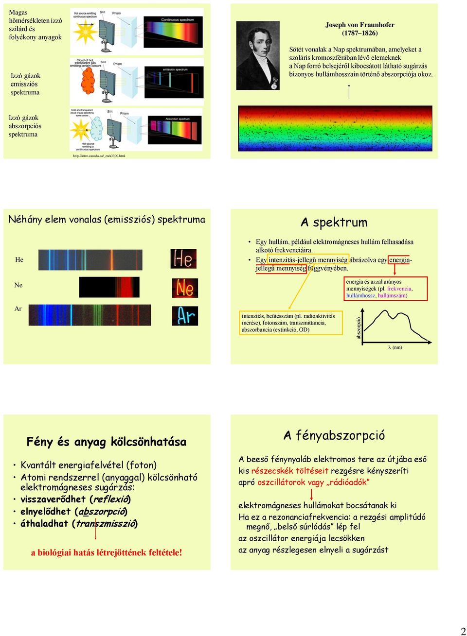 html Néhány elem vonalas (emissziós) spektruma He A spektrum Egy hullám, például elektromágneses hullám felhasadása alkotó frekvenciáira.