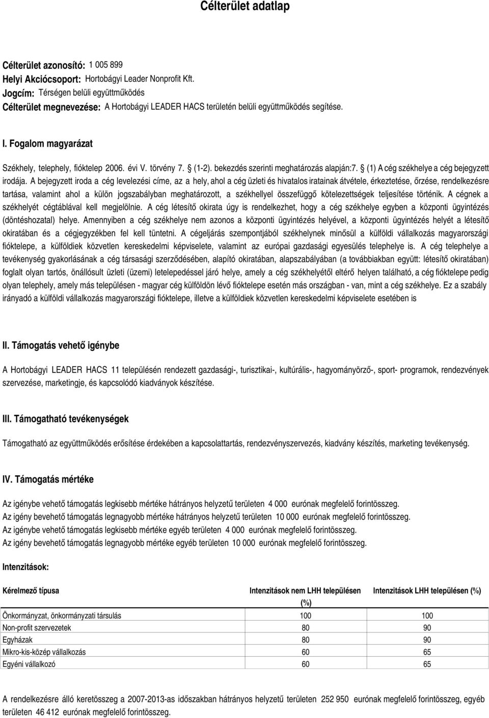 törvény 7. (12). bekezdés szerinti meghatározás alapján:7. (1) A cég székhelye a cég bejegyzett irodája.