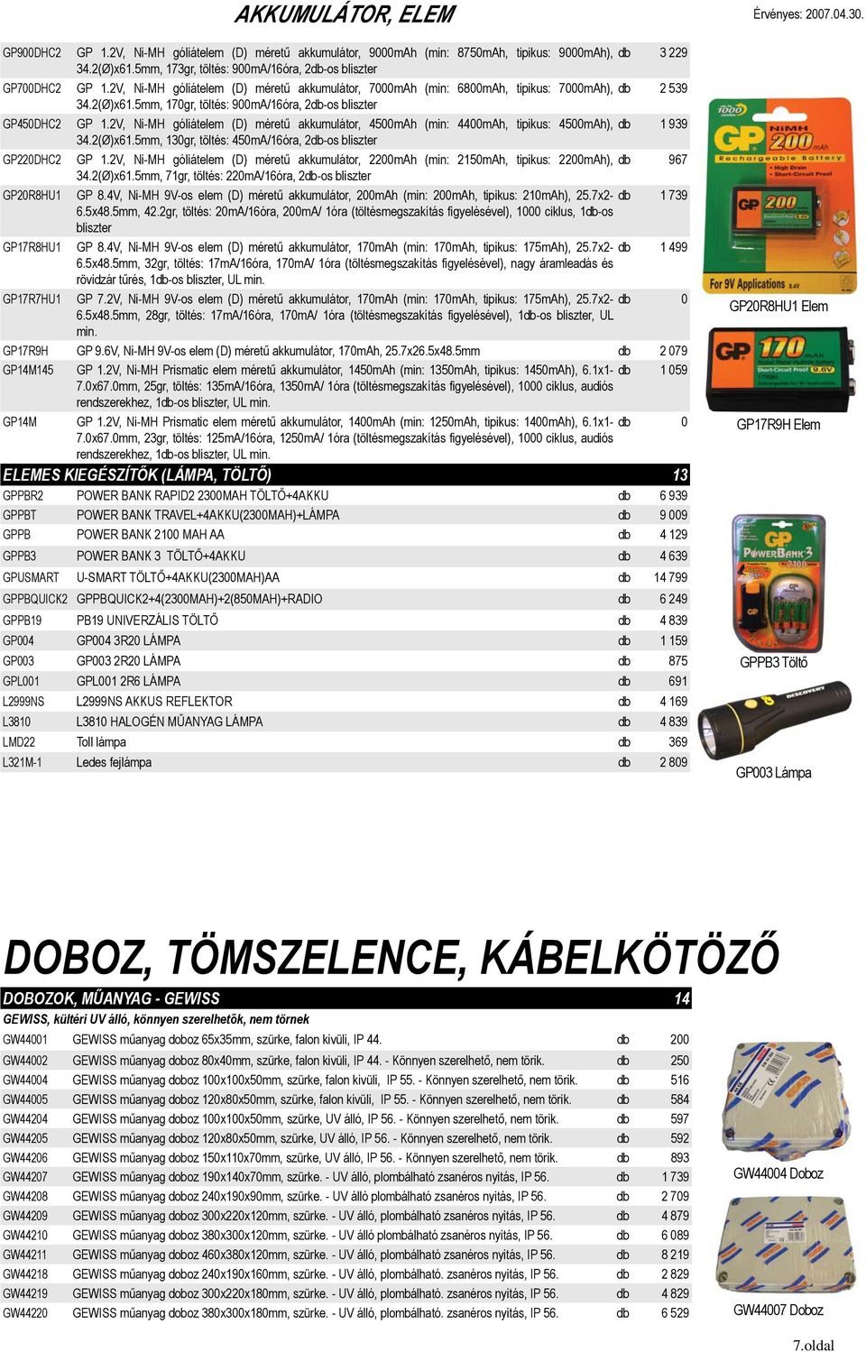 5mm, 170gr, töltés: 900mA/16óra, 2db-os bliszter GP450DHC2 GP 1.2V, Ni-MH góliátelem (D) méretű akkumulátor, 4500mAh (min: 4400mAh, tipikus: 4500mAh), db 1 939 34.2(Ø)x61.