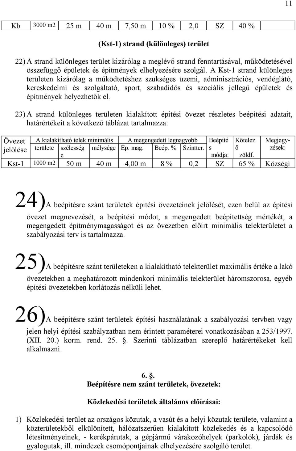 A Kst-1 strand különleges területen kizárólag a működtetéshez szükséges üzemi, adminisztrációs, vendéglátó, kereskedelmi és szolgáltató, sport, szabadidős és szociális jellegű épületek és építmények