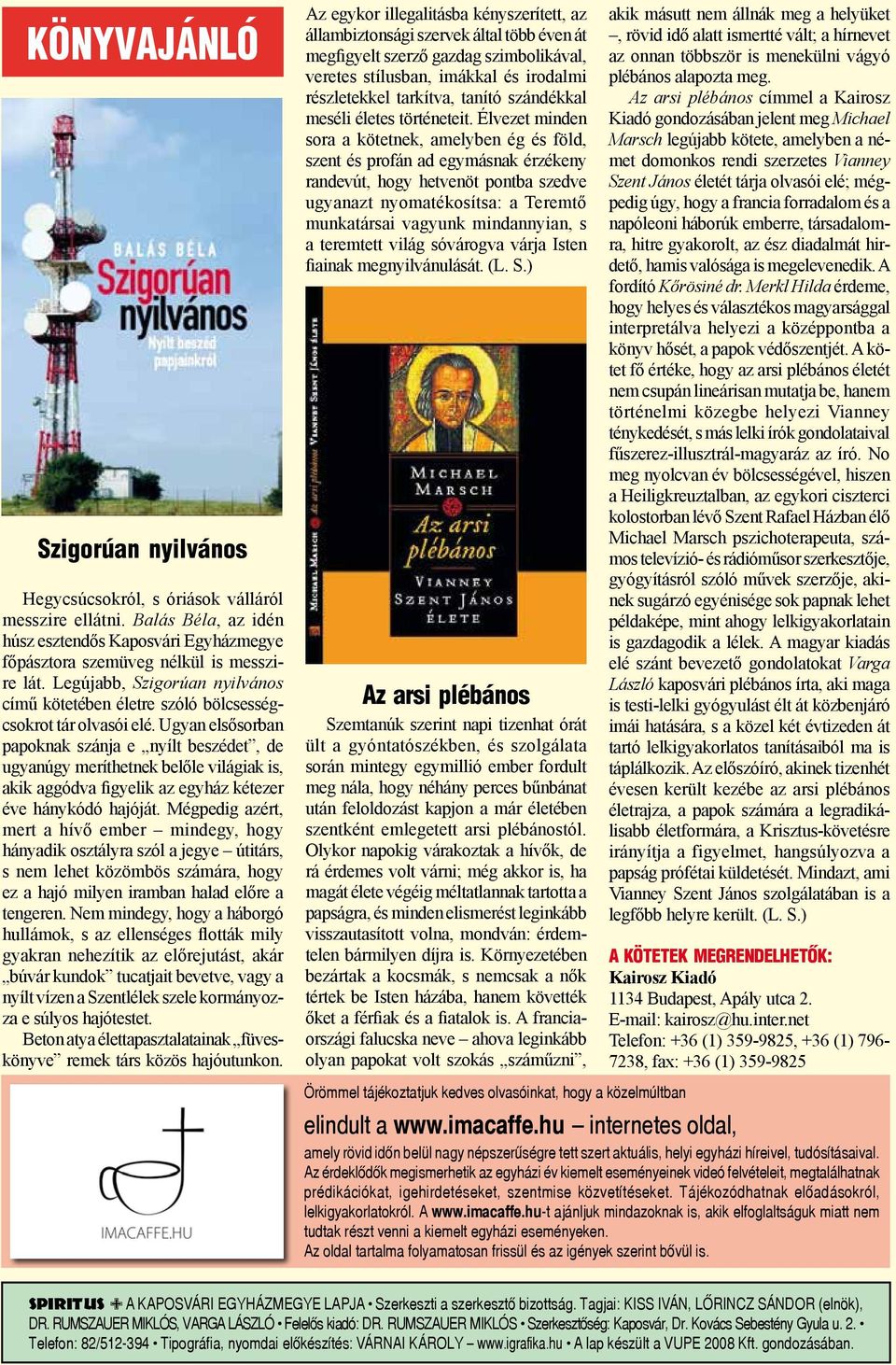 Ugyan elsősorban papoknak szánja e nyílt beszédet, de ugyanúgy meríthetnek belőle világiak is, akik aggódva figyelik az egyház kétezer éve hánykódó hajóját.