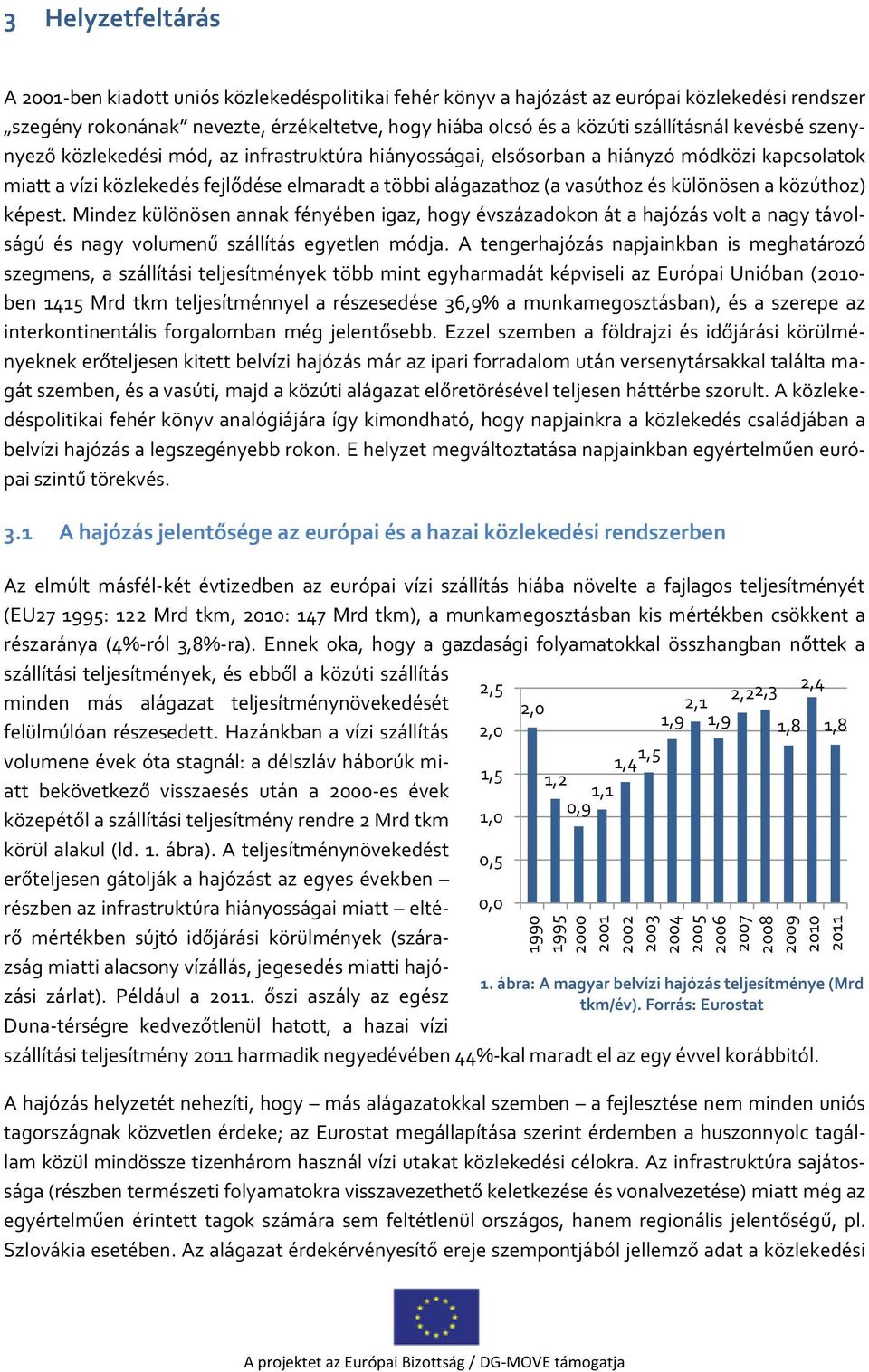 közlekedés fejlődése elmaradt a többi alágazathoz (a vasúthoz és különösen a közúthoz) képest.