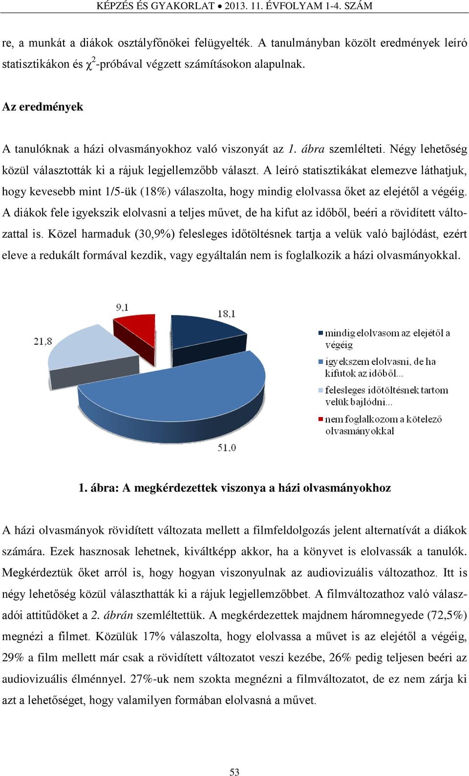 Négy lehetőség közül választották ki a rájuk legjellemzőbb választ.