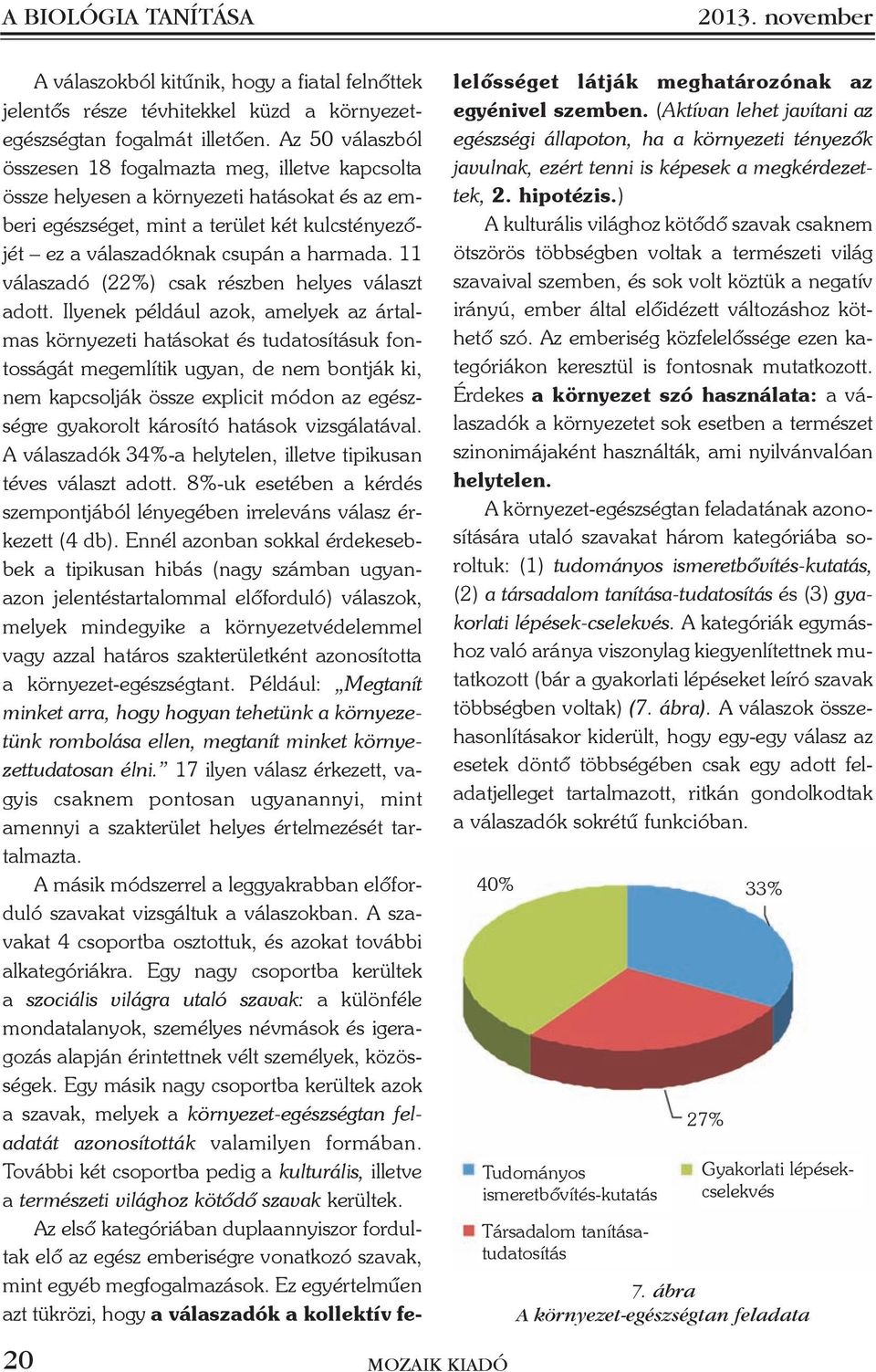 11 válaszadó (22%) csak részben helyes választ adott.